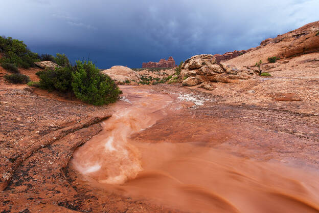 Flash Flood in Arches National Park