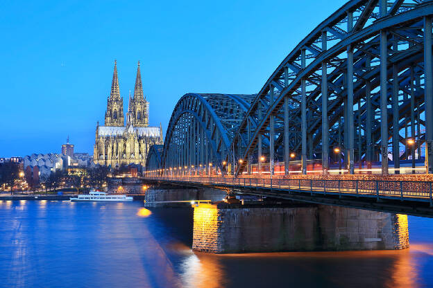 Cologne during the blue hour
