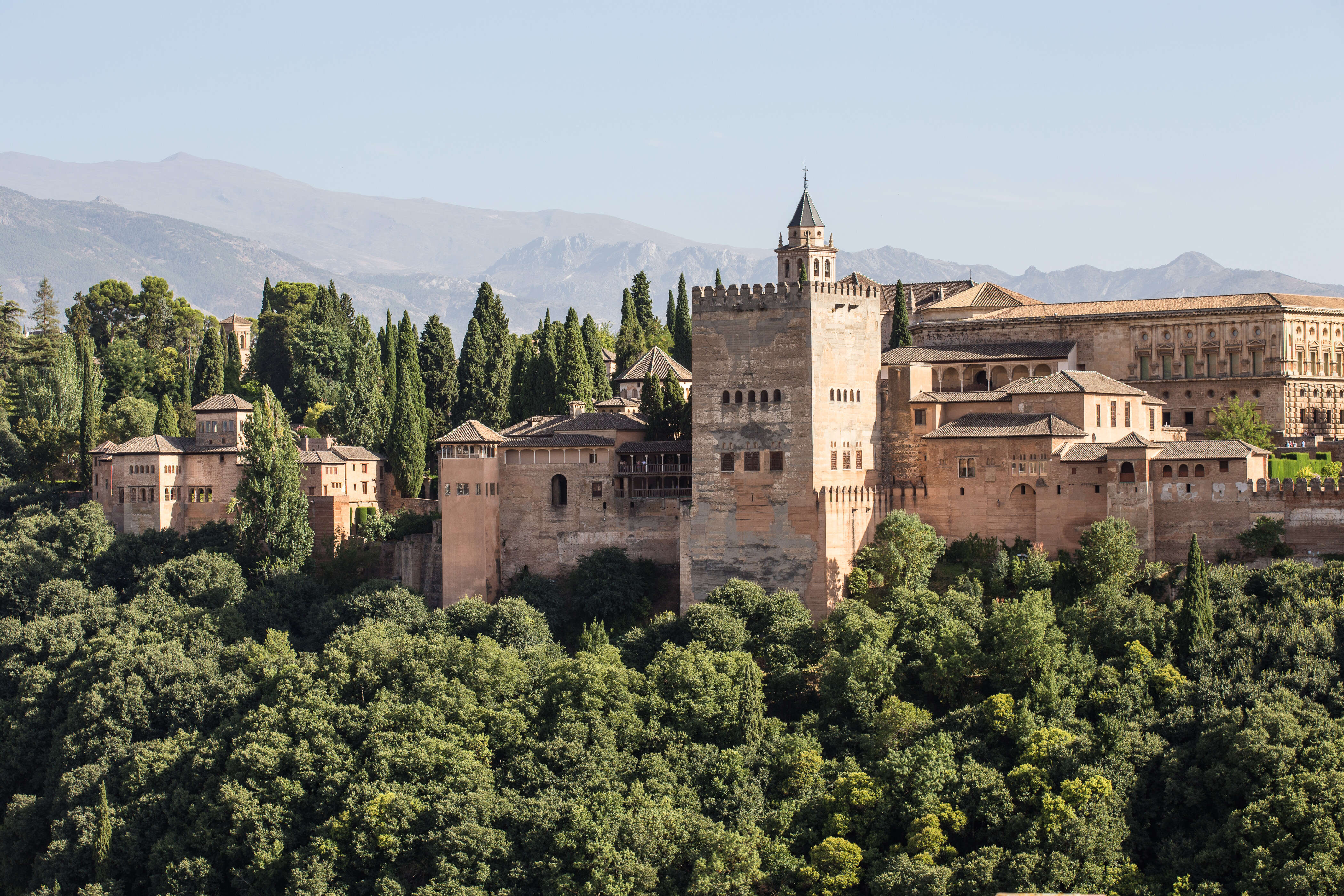 Teleaufnahme von Alhambra von Granada